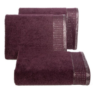 Ręcznik bawełniany frotte miękki 50X90cm bordowy 500GSM