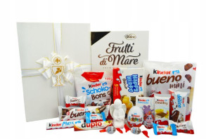 Duży zestaw Kinder prezentowy na Komunię box IHS