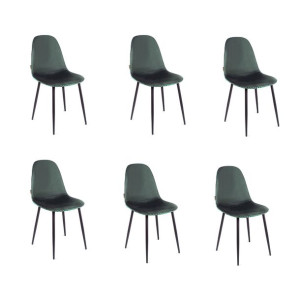 Krzesło Fiore Floral velvet zielone - 6sztuk