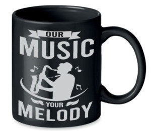 Kubek czarny ceramiczny 300ml Muzyczny Melody JAZZ