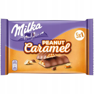 Karmelowy Baton z Orzechami Milka 36,5g x 5 szt De