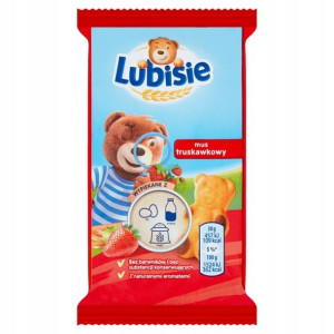 Ciastka Biszkopt Lubisie Truskawkowe 30g x 24szt