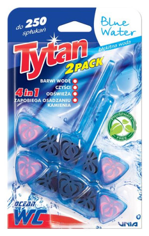 Czterofunkcyjna zawieszka barwiąca wodę Tytan Blue Water 2x40g
