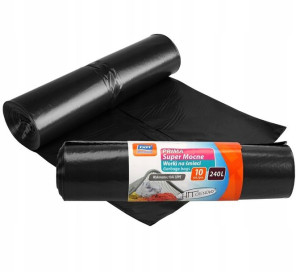 Worki Śmieci Super Mocne Prima 240 L 10 Szt.czarne