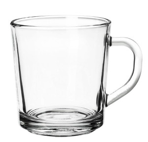 Kubek szklany gładki szklanka z uchem EDIT 250 ml