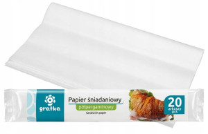 Papier śniadaniowy półpergaminowy 20 szt. Gratka