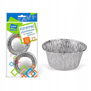 Foremki aluminiowe muffinki babeczki 12 sztuk