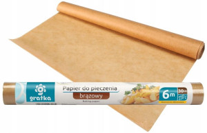 Papier do pieczenia brązowy silikonowany 6m x 30cm