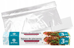 Rękaw do pieczenia + klipsy 3m x 29cm w kartoniku