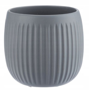 Osłonka doniczka ceramiczna SONYA 16 cm szara mat