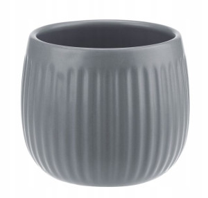Osłonka doniczka ceramiczna SONYA 14 cm szara mat