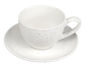 Filiżanka + spodek RUSTIC 240ml porcelana biały