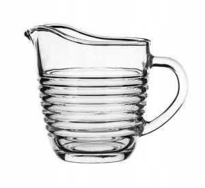 Dzbanek szklany mleka śmietanki 200 ml KARIN paski