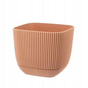 Doniczka plastikowa z podstawką kwadrat CORAL 15cm