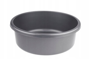 Miska okrągła kuchenna łazienkowa 9 l 36cm srebrna