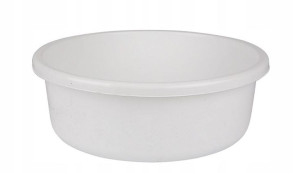 Miska okrągła kuchenna łazienkowa 9 l 36 cm biała