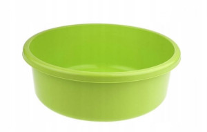 Miska okrągła kuchenna łazienkowa 9 l 36cm zielona