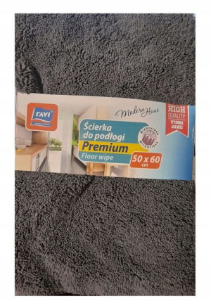 Ścierka podłogi Premium mikrofibry 50x60 cm szara