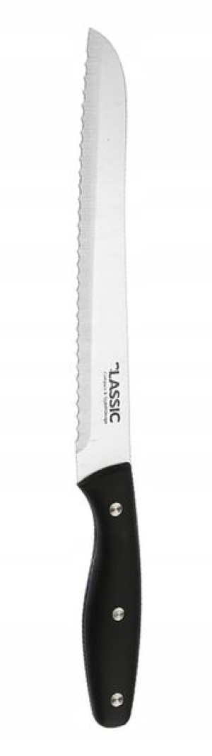 Nóż do krojenia pieczywa 21 cm CLASSIC stal czarny