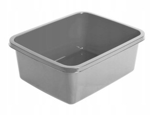 Miska prostokątna Classic 11 l 37,5x30,5cm srebrna