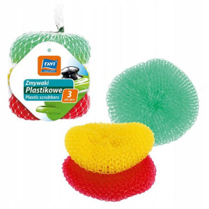 Zmywak plastikowy druciak 3 szt. do garnków naczyń