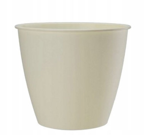 Doniczka plastikowa AZALIA 13 cm kremowa matowa