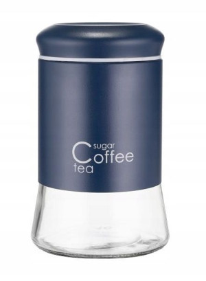 Pojemnik szklany GRENO 1000 ml stal granatowy mat
