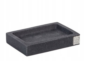 Mydelniczka LINDOS GLAMOUR polyresin antracyt mat