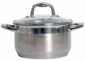 Garnek z pokrywą szklaną 3,4L 20 cm stalowy Velio