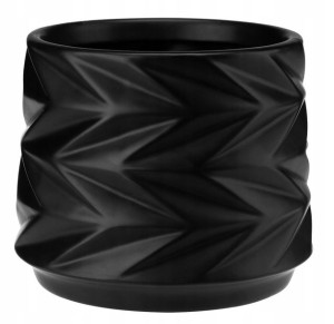 Osłonka doniczka ceramiczna 17 cm SOPHIA czarny