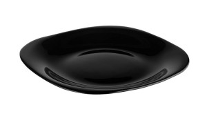 Talerz deserowy czarny QUADRO 21,5 cm kwadratowy