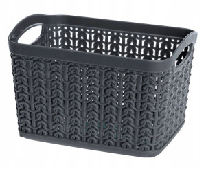 Koszyk prostokątny organizer WILLOW 1,5L grafitowy
