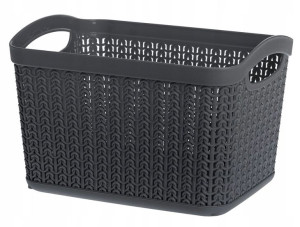 Koszyk prostokątny organizer WILLOW 6,6L grafitowy