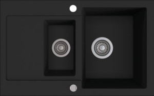Zlewozmywak KERNAU KGSH 6080 1,5B1D DEEP BLACK