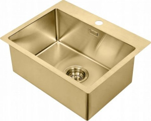Zlewozmywak stalowy KERNAU KSS V 62 1B GOLD