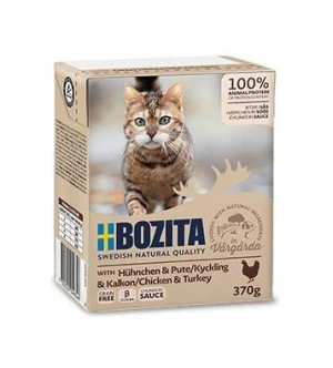 BOZITA Feline Mit Huhnchen & Pute 370 g - mokra karma dla kotów dorosłych,