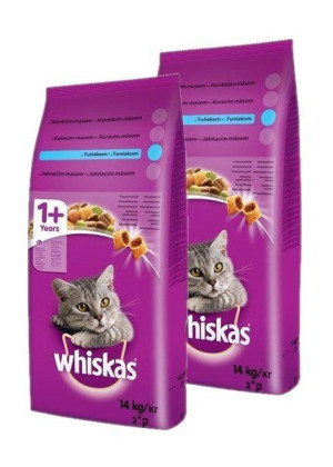 Whiskas Adult - sucha karma dla dorosłych kotów z tuńczykiem i warzywami 2x