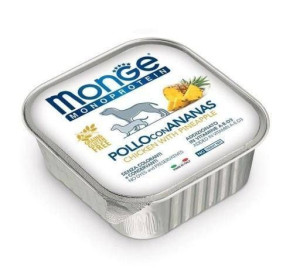 MONGE Fruit Dog Monoprotein Kurczak z ananasem 150 g - mokra karma dla psów