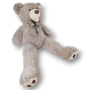 Duzy Miś GIGANT XXL TEDDY z kokardą 160 cm CIEMNY SZARY