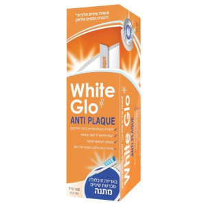 White Glo Anti-Plaque wybielająca pasta usuwa kamień nazębny + szczoteczka