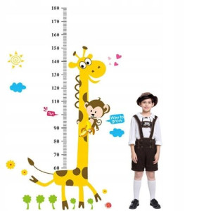 Miarka Wzrostu Naklejka Ścienna Dla Dzieci 180cm