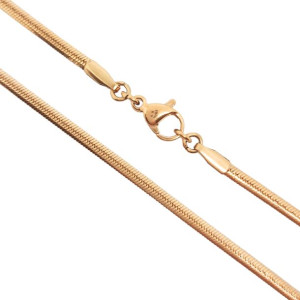 Złoty Łańcuszek żmijka 46cm / 2mm - Pozłacany 18k