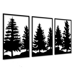 Las Obraz Ażurowy Dekoracja Ścienna Panel 3d 120cm