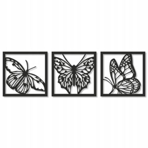 Motyle Obraz Motyl Dekoracja Ścienna Ażurowa 120cm