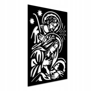 Panel Matka Boska Jezus Obraz Ażurowy Dekroacja 3d