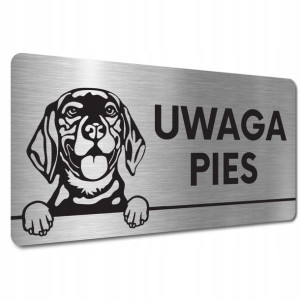 Tabliczka Uwaga Pies Beagle Tabliczka Zły Pies