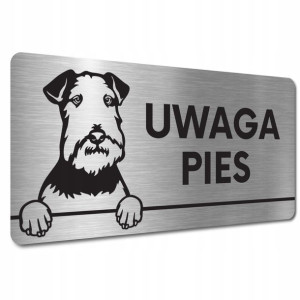 TABLICZKA UWAGA PIES GROŹNY PIES Lakeland Terriers