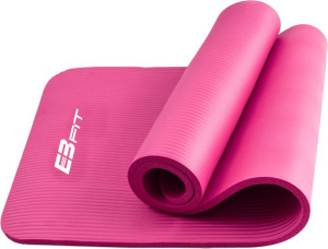 Mata gimnastyczna 180x60x1.5cm EB-FIT NBR różowa | z torbą