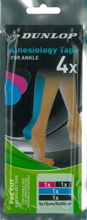 Taśmy kinezjologiczne Dunlop Tape staw skokowy | zestaw 4x