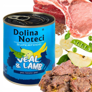 Dolina Noteci Karma Psa Cielęcina Jagnięcina 800g